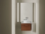 Plan de toilette suspendu, pour vasque à poser, L 50 à 201 x P 30 à 51 cm, finition lisse mate, 10 couleurs au choix, Anti bactérien, résine Akrytan®, Livraison Offerte.